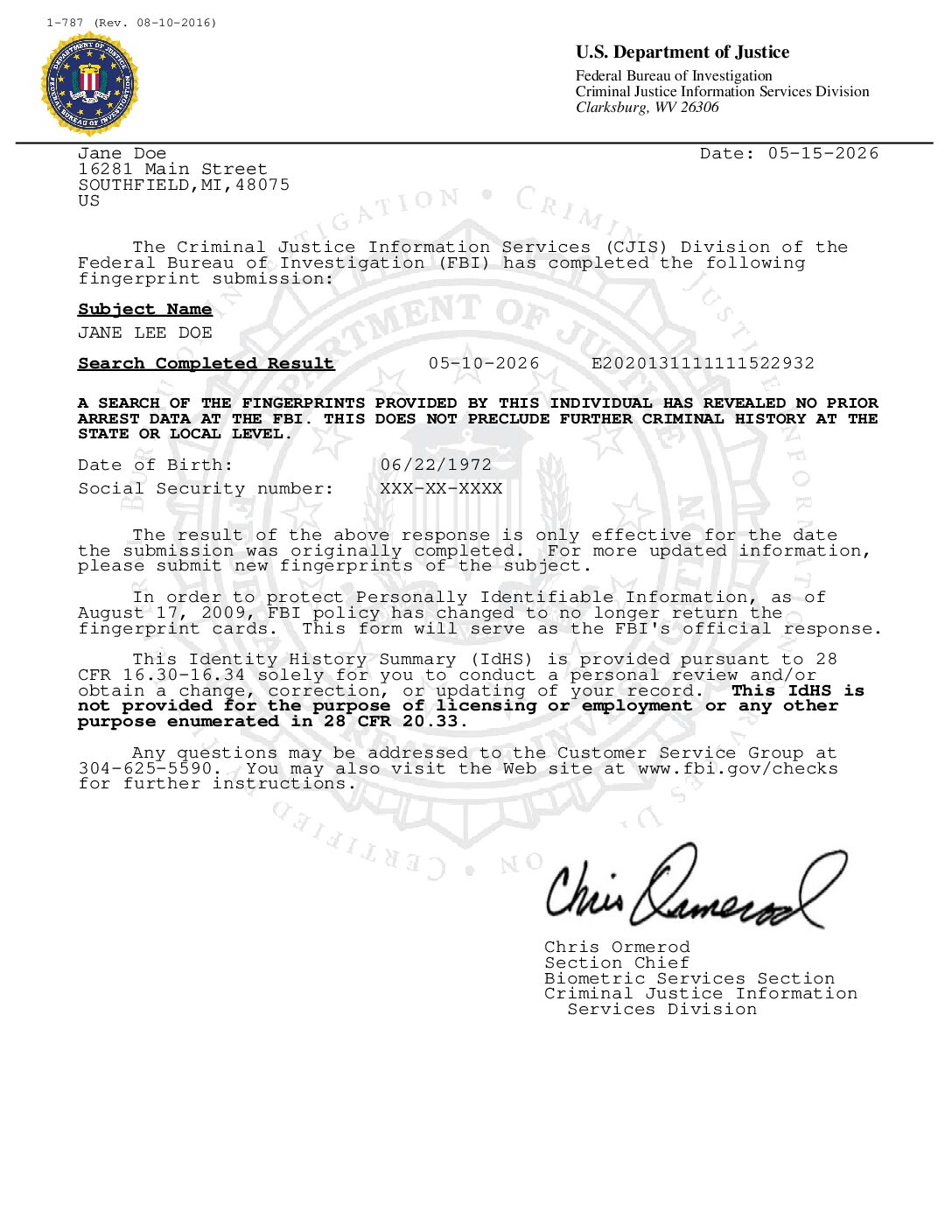 How to Authenticate an FBI Background check for International Use