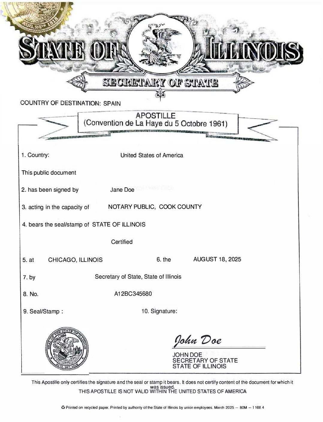 Illinois Apostille